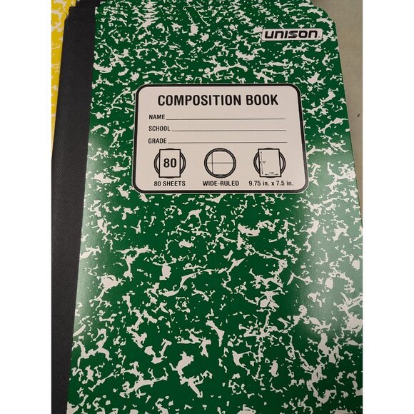 48 Unison Composition Notebooks Wide Ruled 80 Sheets Pack - Picture 5 of 7